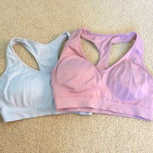 Ryka Sports Bra Set Pink and Blue Size Small
